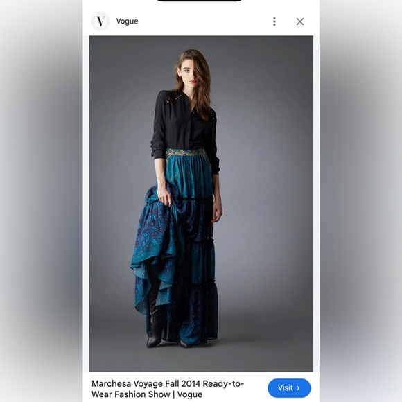 Voyage Silk Blue Maxi Skirt | Boho Luxe Resort Style | Zimmermann LoveShackFancy - Picture 13 of 13